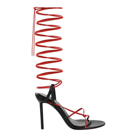 Ferragamo Azha X5 Wrap Tie Heels Multi Womens
